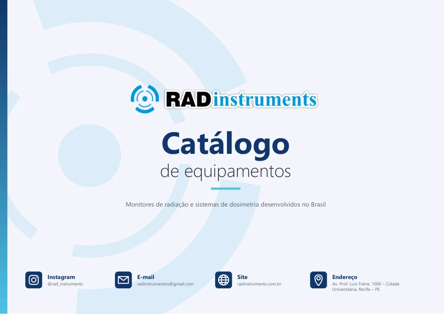 Capa do catálogo de equipamentos RADinstruments